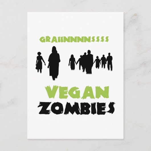 Vegane Zombies Postkarte (Vorderseite)