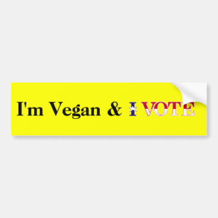 Veganer Abstimmungs-Autoaufkleber Autoaufkleber