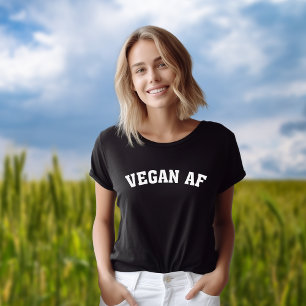 Veganer AF, Minimalistische Buchstaben T-Shirt