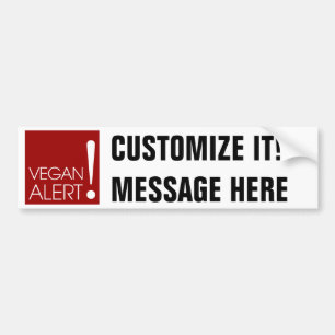 Veganer Alarm! Kundengerechter Autoaufkleber