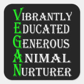 Veganer Aufkleber für Tierliebhaber, Vegan (Vorderseite)