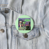 Veganer Außerirdischer Lustig Button (Beispiel)