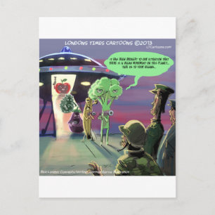 Veganer Außerirdischer Lustig Postkarte