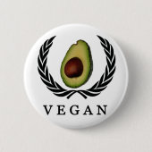 Veganer Avocadoknopf Button (Vorderseite)
