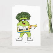 Veganer Broccoli bei Gitarre Karte (Rückseite)