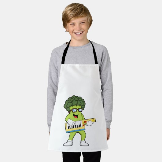 Veganer Broccoli bei Gitarre Schürze (Getragen)