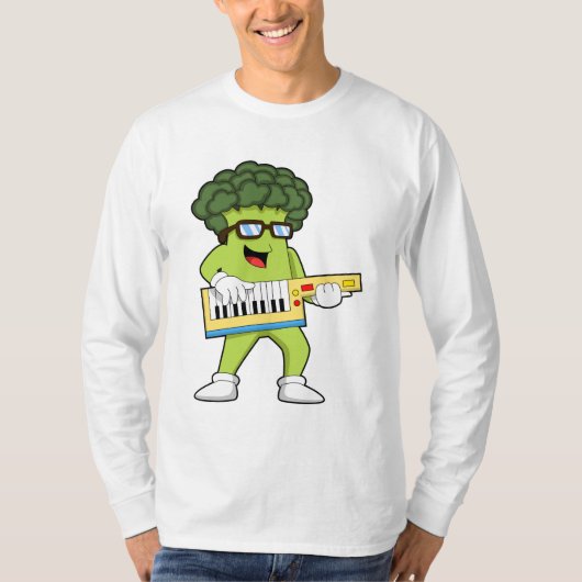 Veganer Broccoli bei Gitarre T-Shirt (Vorderseite)