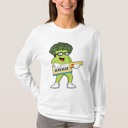 Veganer Broccoli bei Gitarre T-Shirt (Vorderseite)