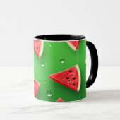 Veganer Cartoon Obst Niedlich Wassermelone Tasse (VorderseiteRechts)