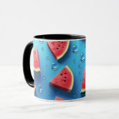 Veganer Cartoon Obst Niedlich Wassermelone Tasse (Vorderseite Links)