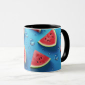 Veganer Cartoon Obst Niedlich Wassermelone Tasse (VorderseiteRechts)