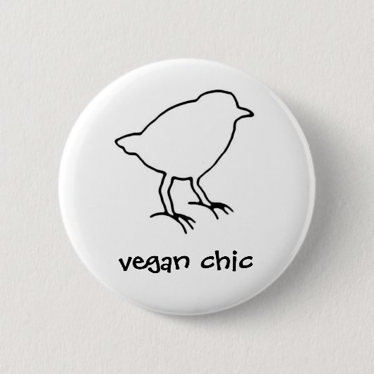veganer Chicknopf Button (Vorderseite)