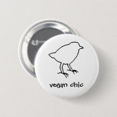 veganer Chicknopf Button (Vorne & Hinten)