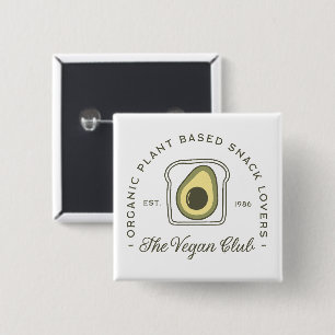 Veganer Club pflanzliche Gemeinschaft Button