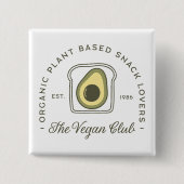 Veganer Club pflanzliche Gemeinschaft Button (Vorderseite)