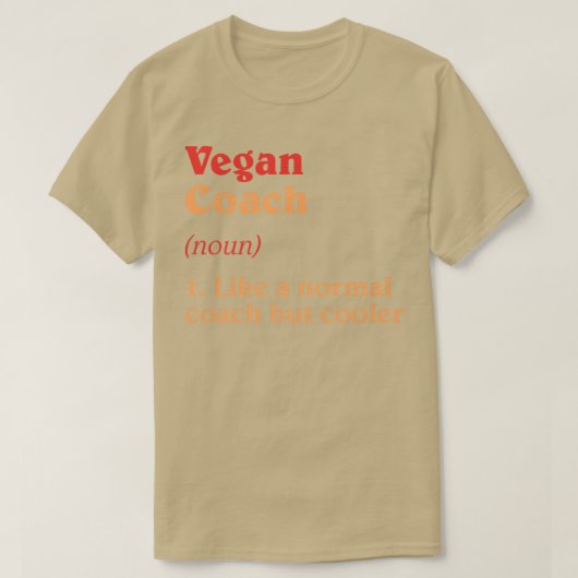 Veganer Coach Definition Witzige Pflanze T-Shirt (Design vorne)