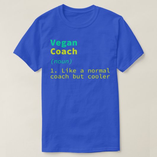 Veganer Coach Definition Witzige Pflanze T-Shirt (Design vorne)