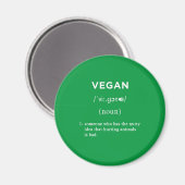 veganer Definitionsgrüner Kreis Magnet (Vorderseite/Rückseite)