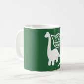 Veganer Dinosaurier Kaffeetasse (Vorderseite Links)