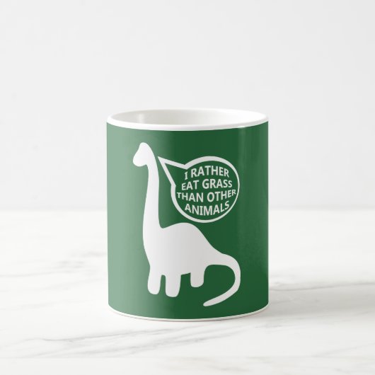 Veganer Dinosaurier Kaffeetasse (Mittel)
