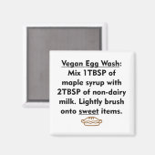 Veganer Ei - süß Magnet (Vorderseite/Rückseite)
