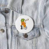 Veganer Eishockey Eishockeyschläger Button (Beispiel)