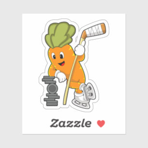 Veganer Eishockey-Eishockeystick Aufkleber