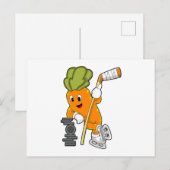 Veganer Eishockey-Eishockeystick Postkarte (Vorne/Hinten)