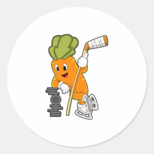 Veganer Eishockey-Eishockeystick Runder Aufkleber