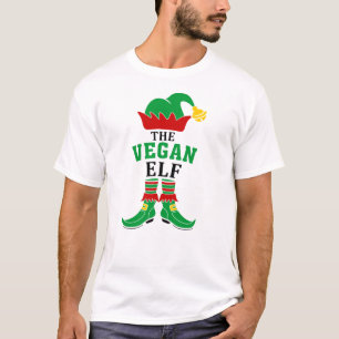 Veganer Elf, Grün und Rot T-Shirt
