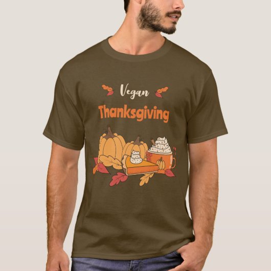 Veganer Erntedank Brown Unisex T - Shirt (Vorderseite)
