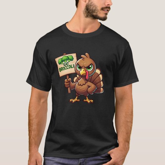 Veganer Erntedank Eat Broccoli Türkei Vegetarier T-Shirt (Vorderseite)