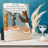 Veganer Erntedank Funny Fotoplatte (Seite)