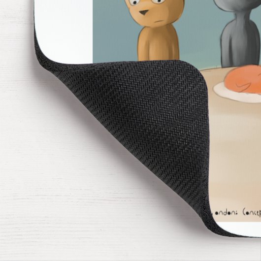 Veganer Erntedank Funny Mousepad (Ecke)