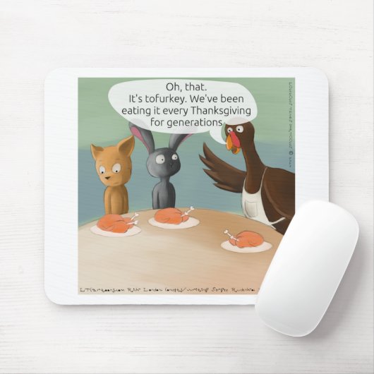 Veganer Erntedank Funny Mousepad (Mit Mouse)