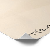 Veganer Erntedank Funny Poster (Ecke)