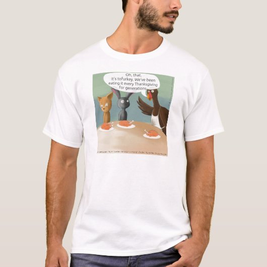 Veganer Erntedank Funny T-Shirt (Vorderseite)