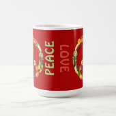 Veganer Frieden und Liebe Kaffeetasse (Mittel)