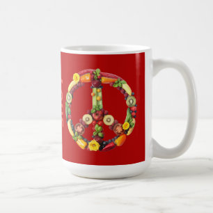 Veganer Frieden und Liebe Kaffeetasse