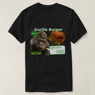 Veganer frischer Gorilla-Burger-T - Shirt