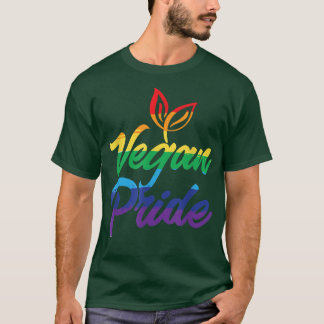 Veganer Gay Lesbian LGBT Flag Vegetarisch T-Shirt