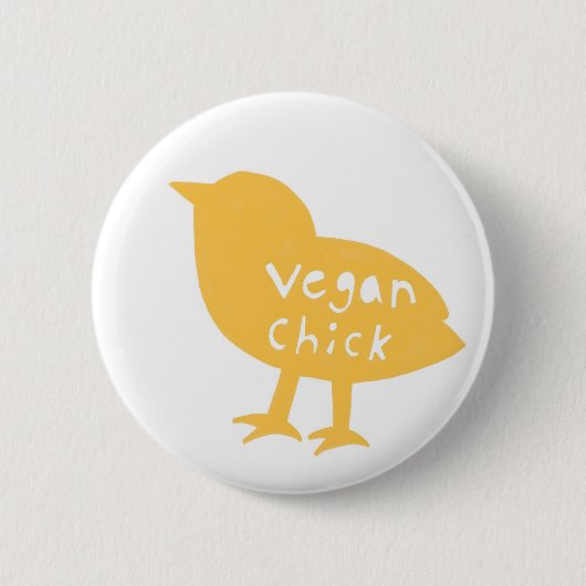 Veganer (gelber) Knopf des Kükens Button (Vorderseite)