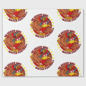veganer glücklicher Turnhalsfußball Geschenkpapier (Flach)