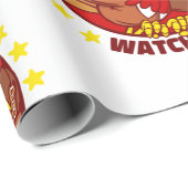 veganer glücklicher Turnhalsfußball Geschenkpapier (Rolleneckpunkt)