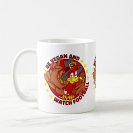 veganer glücklicher Turnhalsfußball Kaffeetasse