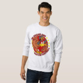 veganer glücklicher Turnhalsfußball Sweatshirt (Vorne ganz)