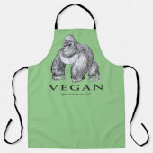 Veganer Gorilla bekommt genug Eiweiß Schürze (Vorderseite)