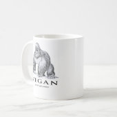 Veganer Gorilla erhält genügend Protein lustig Kaffeetasse (Vorderseite Links)