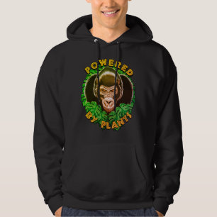 Veganer Gorilla - Powered by Pflanze Zitat Hoodie