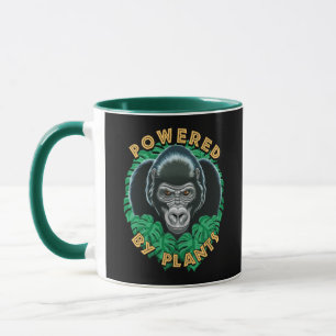 Veganer Gorilla - Powered by Pflanze Zitat Tasse